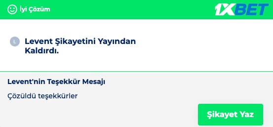 1xbet şikayet